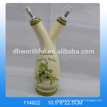Fabulous design ceramic decorative vinegar bottles with two caps